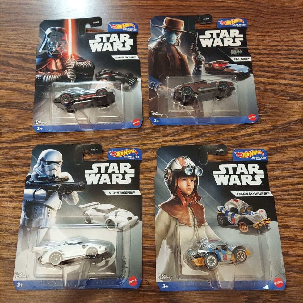 Hot Wheels Star Wars Character Cars Lot CadBane /Darth /Anakin/ ST / 2023
